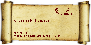 Krajnik Laura névjegykártya